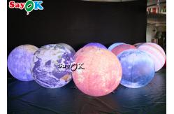 China LED Huge Hanging Inflatable Lighting Decoration Eight Planets PVC Material supplier