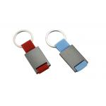 Rectangle Metal Keychain Holder Laser Engraving Canvas Souvenir Gift for sale