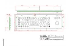 China IP65 Black Metal Computer Industrial Keyboard with Stainless steel Trackball supplier
