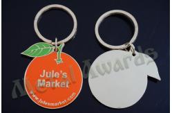 China Creative Apple Logo Keyring , Funny Mens Designer Keychains 50mm Size supplier