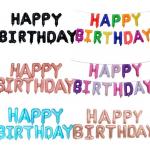 Foil Happy Birthday Alphabet Balloons 16 Inch Happy Birthday Banner Set With String