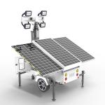 Portable Solar Lighting Tower With 4*100W LED Lights For Site Construction Lighting for sale