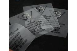 China Screen Printed Clear TPU Washing Instruction Labels For Garments supplier