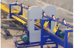 China Twin Vertical Double Slabber Sawmill Machine SLS350, Automatic Twin Heads Band Saw Machine supplier
