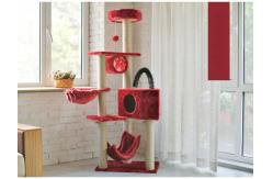 China 7cm / 8cm Wood Cat Tree Tower Fleece Cloth For Large Cats supplier