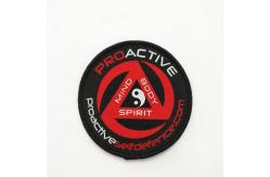 China Custom Laser Cut Vinyl Stickers Labels Custom Woven Patches Football Iron On Patch supplier