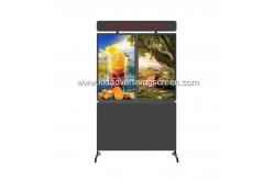 China FHD Floor Standing Dual IPS LCD Advertising Screen With LED Subtitle supplier
