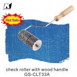 Mohair Decorative Patterned Paint Roller Multipurpose With Wood Handle for sale