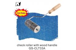 China Mohair Decorative Patterned Paint Roller Multipurpose With Wood Handle supplier