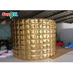 Portable Golden Inflatable Photo Booth Wall Led Lighting Curve Backdrop Photobooth Enclosure