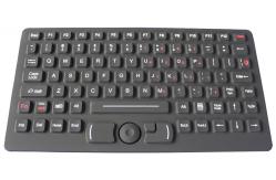 China Red Backlit Silicone Industrial Keyboard With Fsr Mouse , Emc Wide Temperature Keyboard supplier