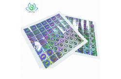 China Glossy Valid  Silver Foil Hologram Sticker Label ,  Clear Tamper Proof Stickers supplier