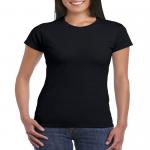 Summer Cool 180G/M2 Womens Fitted T Shirts , SM MD LG XL Black Cotton Shirt for sale