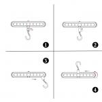 Folding Rotating Plastic Clothes Hangers Houseware For Closet Anti Skid