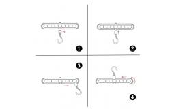 China Folding Rotating Plastic Clothes Hangers Houseware For Closet Anti Skid supplier