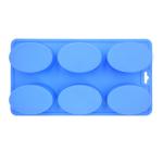 Household Diy Oval Baking Mold , Oem Custom 6 Cavity Silicone Soap Mold for sale