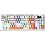 Detachable Wired Keyboard With Iron Plate + ABS Structure Silver Film Supports White / RGB Light Switching for sale
