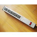 Metal 6 Outlet Surge Protector Power Strip , Mountable Multiple Plug Socket for sale