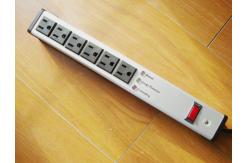 China Metal 6 Outlet Surge Protector Power Strip , Mountable Multiple Plug Socket supplier
