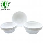 Round Microwavable Biodegradable Sugarcane Bagasse Bowl 350ML Round Paper Bowl for sale