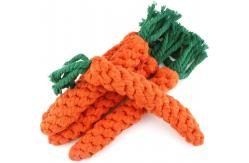 China Dog Teething Plush Carrot Toys For Aggressive Chewers supplier