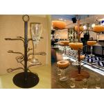 12 Arms White Cocktail Tree Stand Rack , 3 Layers Wine Glass Metal Display Rack for sale