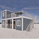 Prefab 2 Floor Detachable Container House Customized Storage Container Homes for sale