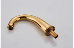 China Electroplate Double Handle Rose Gold Wash Basin Faucet supplier