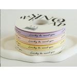 Jinyi Korea double-sided belt fresh bouquet decoration ribbon handmade floral gift DIY 1cm lucky to meet you for sale