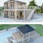 Weather Resistant Folding Container House Steel Frame Fold Up Container House