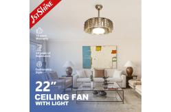 China 6 Speed Dc Motor Bladeless LED Ceiling Fan Low Power Consumption supplier
