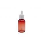 Clear Red Glass Essential Oil Bottle 30ml 50ml 100ml Frosted Clear Cosmetic Dropper Bottle for sale