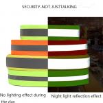 Colorful Elastic Reflective Webbing Strips Sew On Clothing For Safety Warning for sale