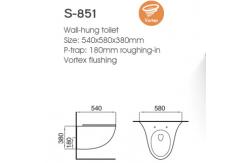 China Special Shapes Wall Hung Toilet With Hidden Water Tank And Single Hole supplier
