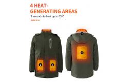 China Snow Windbreaker Electric Coat Warmer Polyester Heated Cotton Jacket with Hood supplier