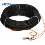 Indoor FTTH Drop Cable Fiber Optic Patch Cord Singlemode With SC LC ST FC Connector for sale