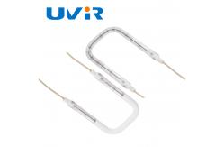 China Semi Coated White Halogen Infrared Heating lamp tube U Shaped supplier