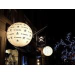 96W RGB LED Inflatable Lighting Decoration With 63 Ft Diameter White Poly Silk Balloon for sale