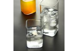 China Handmade Square Glass Cup , Thin Wall Borosilicate Glass Mugs For Drinking supplier