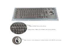 China Industrial Keyboard With Trackball Compact IP65 Panel Mount Metal Keyboard supplier