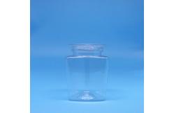 China Food Grade Cookie Food Candy Triangle Shape PET Plastic transparent Jar clear Lid supplier