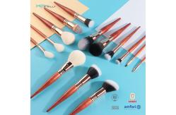 China 29pcs Luxury Makeup Brushes Set With Spiral Coil Rose Gold Brass Ferrule supplier