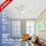 Cooling and Lighting Solution Dimmable LED Ceiling Fan with Remote Control Lower Noise for sale