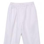 Polyester65%  Cotton35% Elastic Waist White Chef Pants