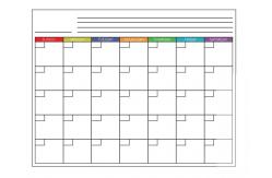 China OEM Dry Erase Monthly Magnetic Fridge Calendar Planner Horizontal supplier