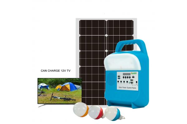 30W Solar Home Lighting System Kit With USB Mobile Charging Function