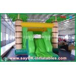 Customize Coconut Tree Green Inflatable Bouncer House For Playing for sale