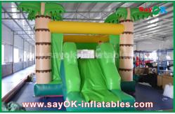 China Customize Coconut Tree Green Inflatable Bouncer House For Playing supplier