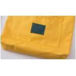 Yellow / White / Black Canvas Shopping Bag With Detachable Shoulder Strap