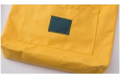 China Yellow / White / Black Canvas Shopping Bag With Detachable Shoulder Strap supplier